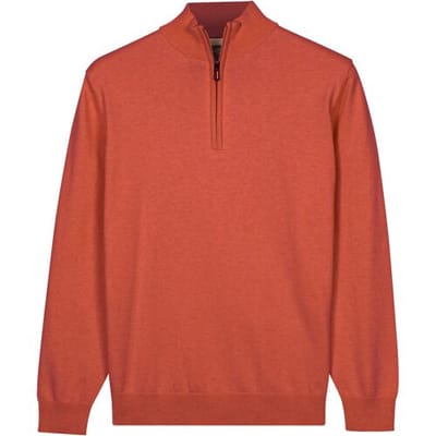 Baileys – Heren Trui – Half Zip Pullover – Pima Katoen - Terra – 618400-345