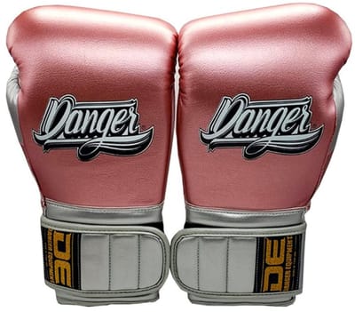 Danger Mexican Pride Rockstar Bokshandschoenen - Semi Leer - metaal Roze 14 oz