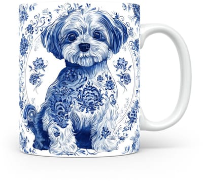 Mok Maltese Beker voor koffie of tas voor thee, cadeau voor dierenliefhebbers, moeder, vader, collega, vriend, vriendin, kantoor, opa, oma, hond, kerst, sinterklaas, verjaardag