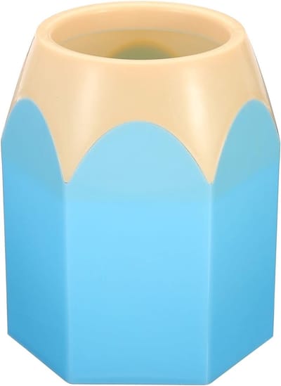 Potloodhouder - pennenhouder voor op het bureau - schattige plastic potloodhouder - bureaupotloodhouders - bekerorganizer - potloodvorm - blauw