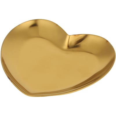Hartvormig Nail Art Palet Roestvrij Staal DIY Make-up Schilderen Kleur Mengbak Goud goud