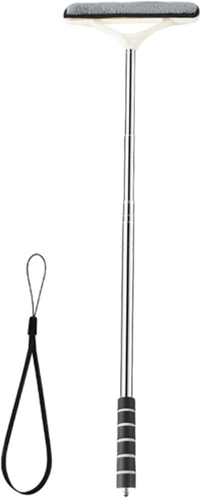 Ruitenreiniger Tool - Auto Glasreiniger - Streeploos Reinigen - Verstelbare Steel - 53-103 cm - Zwart