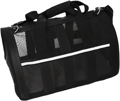 Huisdier Drager - Reis Tas - Veilig Vervoer - Opvouwbaar Ontwerp - L 43cm - Zwart