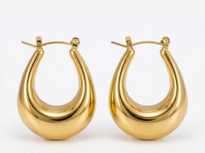 Lundholm Macie Oorringen Dames Goudkleurig – Premium Stainless Steel Gold PVD Plated – Luxe Gouden Oorbellen Dames Goud Kleurig – Cadeau voor Vriendin – Scandinavisch Design