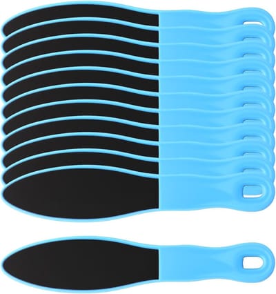 Set van 12 Dubbelzijdige Voetvijlen met Ergonomische Handgreep - Herbruikbare en Wasbare Voetvijlen voor Zachte en Gladde Huid, Effectief tegen Eelt en Gescheurde Voeten