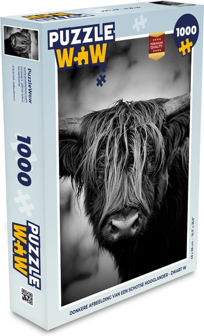 Puzzel Schotse hooglander - Licht - Portret - Natuur - Legpuzzel - Puzzel 1000 stukjes volwassenen