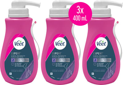 Veet - Expert - Ontharingscreme 400ML - 3 Stuks - Voordeelverpakking
