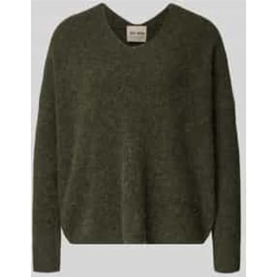 Gebreide pullover van wolmix met v-hals model 'THORA'