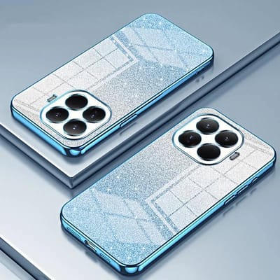 Hoesje geschikt voor Xiaomi 15T Pro - Phonesta Crystal Sparkle Glitter Silicone Back Cover - Blauw
