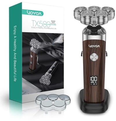 Draadloze 5D Scheerapparaat met Magnetische Hoofd voor Heren - Nat en Droog Scheerapparaat met LED Scherm