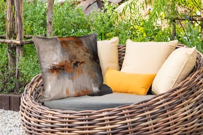 Sierkussen Buiten - Modern - Bruin - Abstract - Beige - 60x60 cm - Weerbestendig