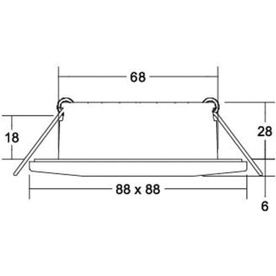 BRUMBERG Chooose LED inbouwdownlight hoekig nikkel