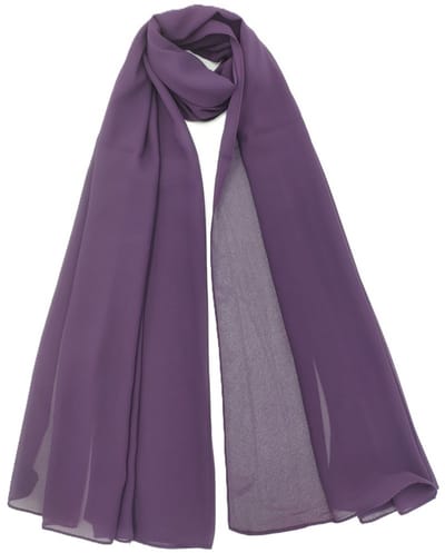 Lange dames sjaal Ditte-effen paars-omslagdoek-stola