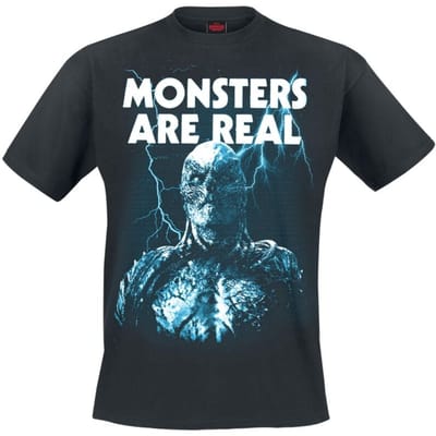 Stranger Things T-shirt - Monsters are Real - S tot XXL - voor Mannen - zwart