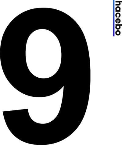 Cijfer Sticker - Zwart - 10CM - Container sticker - 3 Stuks - 9