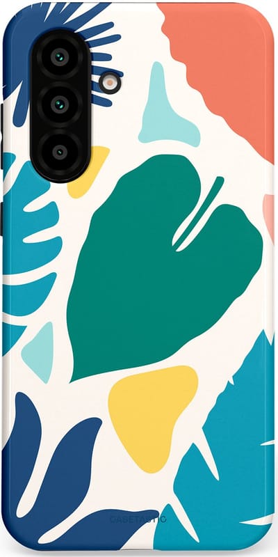Casetastic Hoesje Geschikt voor Samsung A56 / A36 - Stijlvolle Beschermende Duo-layer Case - Moderne Kunstbladeren