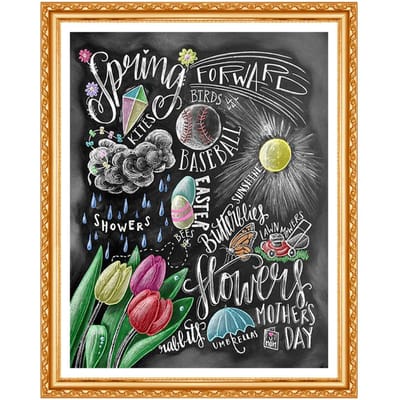 Diamantschilderij 5D Diy Diamantschilderij Volledige ronde diamantborduurwerk Landschap Diamantverf 20X30CM black
