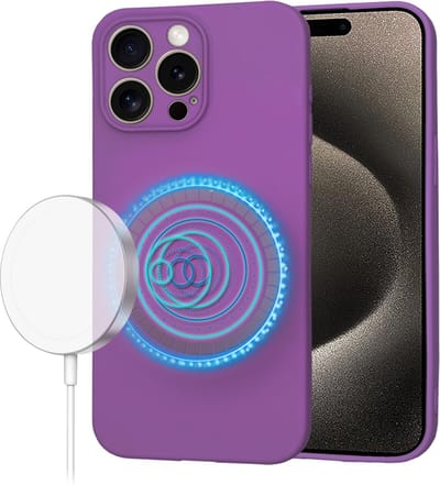 Hoesje geschikt voor Apple iPhone 15 Pro Max - Techsuit Soft Flex Silicone Back Cover - Geschikt voor MagSafe - Purple