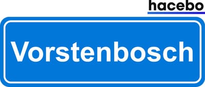 Hacebo - Plaatsnaam Sticker - 29x10 CM - Vorstenbosch sticker - Verkeersborden sticker - grappige cadeaus - Vorstenbosch