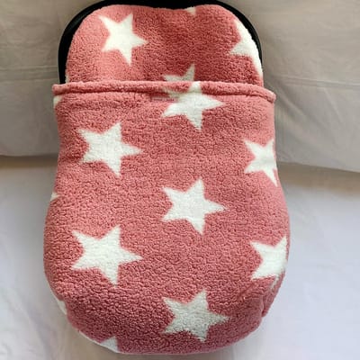 Baby Voetenzak - Universele Deksel - Reizen met Baby - Zachte Katoen Mix - 30x30x5 cm - Roze