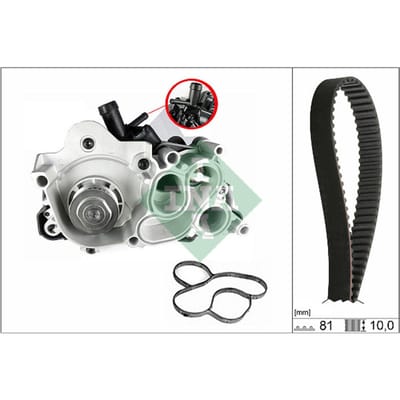 Schaeffler Ina Waterpomp + distributieriem set INA 530 0743 30