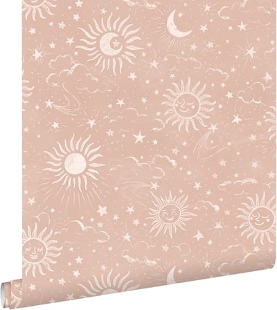 ESTAhome behang sterrenhemel roze - 50 x 900 cm - 132082