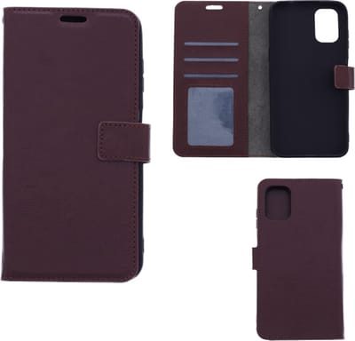LuxeBass Hoesje geschikt voor Nokia G11/G21 - Boekhoesje met kaartvakken - Bruin gsm hoesje - telefoonhoes - telefoonhoesjes