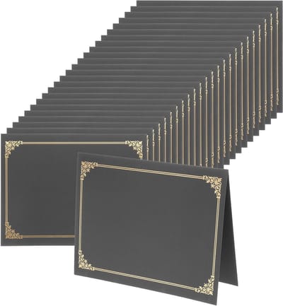 Certificaat Houder Set van 50 Stuks voor Diploma's en Erkenningen, Geschikt voor 8,5 x 11 Inch Papier met Gouden Rand, Perfect voor Graduaties en Zakelijke Evenementen