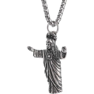 Brazilië Verlosser Jezus Beeld Hanger Ketting Mannen Vrouwen Religieuze Gebed Geloof Sieraden Cadeau
