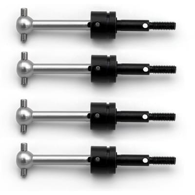 4Pack Metalen Universele CVD Aandrijfas Dogbone Joint vervanging voor Tamiya TT01 TT02 1/10 Afstandsbediening zilver