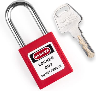 Lock out Hangslot - Metaal 38mm beugel - LOTOTO - Loto - Lockout Tagout - Loto Hangslot - Slot - Loto slot - Lock out slot - Lock out - Tag out