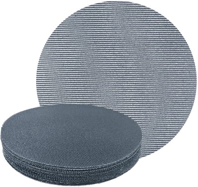 30 stuks schuurnetten 225mm klittenband, schuurpapier net rond, korrelgrootte P60/P80/P120/P150/P180/P240 voor gipsplaten schuurmachine, schuurgiraffe, excentrische schuurmachine