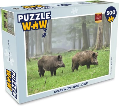 Puzzel Everzwijn - Bos - Dier - Legpuzzel - Puzzel 500 stukjes