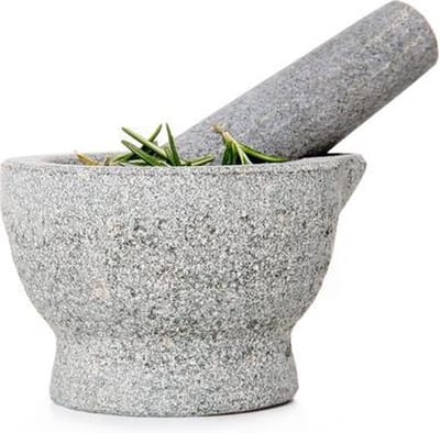 Cosy & Trendy Vijzel met Stamper en Schenktuit Graniet Ø 9cm
