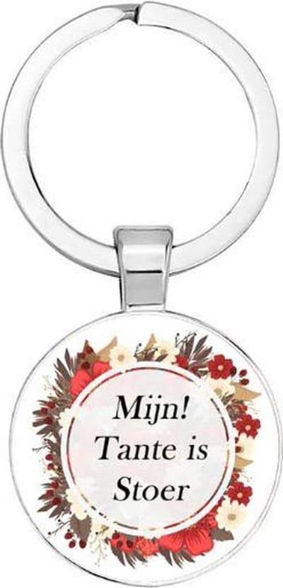 Akyol - Mijn tante is stoer Sleutelhanger - Tante - Tante - Leuk kado voor je tante om te geven - 2,5 x 2,5 CM