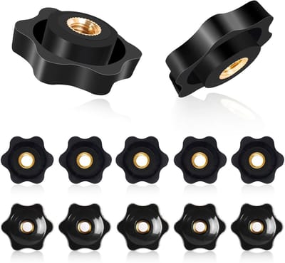 MTTProducts - Star Grip Nuts - M8 Plastic - Duurzaam en veelzijdig - Zwart - Wing Nuts - Geschikt voor mechanische engineering en meubels