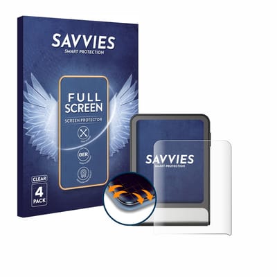 Savvies - Screenprotector voor Ledger Flex - Folie Beschermfolie transparant volledig dekking 4 Stuks