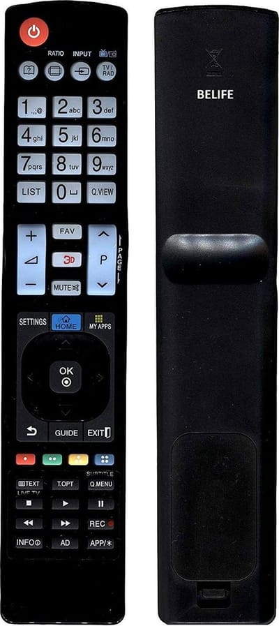 Go Go Gadget - Afstandsbediening - GESCHIKT VOOR alle LG - LCD - LED - SMART - APPS TV's - Zwart