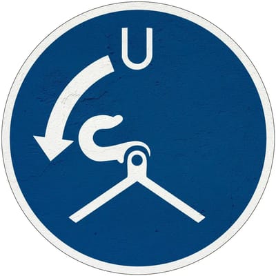 Haken lossen gebodsbord - M042 | Sign Again materiaal | 10 cm
