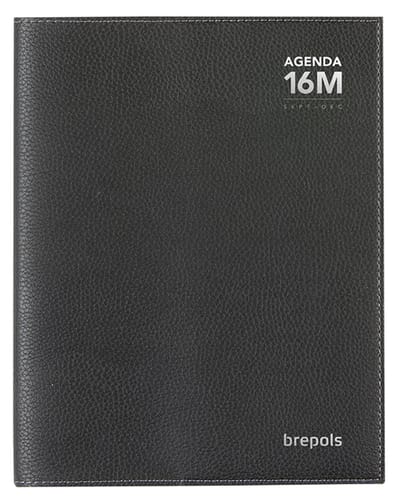 Brepols agenda 2026-2027 - Bretime CALPE - Schoolagenda - 16 maanden - 1 week per 2 pagina's - Gespiraleerd - Weekoverzicht - Zwart - 14.8 x 21 cm