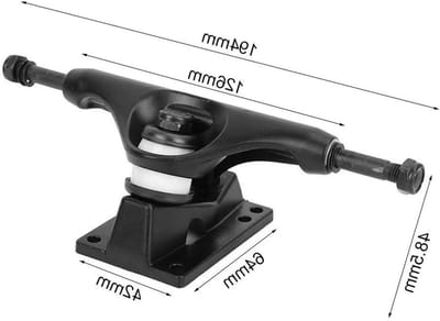 1 Paar Skateboard Trucks 4-8 Inch - Gepolijste Thunder Trucks voor Skateboard met Stripes en Zwart Ontwerp