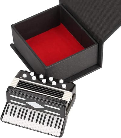 Miniatuur accordeon model voor decoratie, mini muziekinstrument, handgemaakt ornament voor thuis en tentoonstellingen