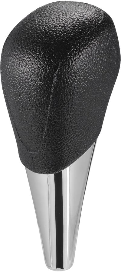 Dailygoods- Versnellingspookknop Ergonomisch Ontwerp - Pookknop Universeel - Plastic Imitatieleer - Zwart - Gatdiameter 8,8 mm - Afmetingen 12,6x5,4 cm