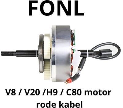 Fatbike Motorkabel Rood - Ouxi V8, V20, H9 en C80 - Vervangonderdeel Elektrische Fiets - FONL
