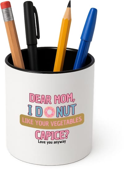 Hacebo® - Dear mom I donut Pennenbakje - Moeder - mama - pennenhouder - verjaardagscadeau - verjaardag - cadeau voor mama - cadeau - kado - geschenk - gift - mama artikelen - moederdag - Pennenbakje zwart