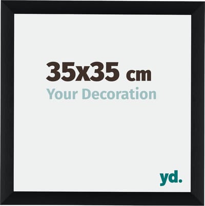 Your Decoration - Fotolijst 35x35 cm - Aluminium - Zwart Geborsteld - Tucson