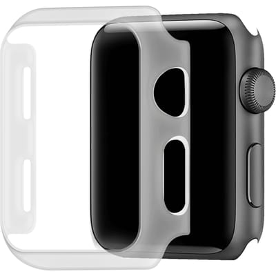Telefoonglaasje Hoesje - Geschikt voor Apple Watch 1\ Apple Watch 2\ Apple Watch 3 - Kunststof - 38mm - Clear