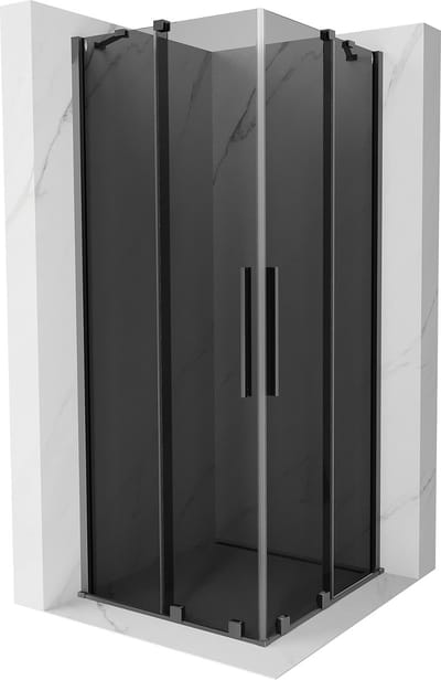 Mexen Velar Duo schuifdouchecabine 80 x 80 , grafiet, gunmetal - 871-080-080-42-95