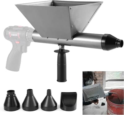 Elektrisch Voegpistool - Cement Spuit - Metselwerk Voegen - Met 4 Spuitmonden - 1.3 kg - Grijs