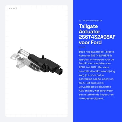 Dailygoods- Kofferslot Actuator - Centrale Deurslot - Voor Fusion 2002-2012 - ABS/Ijzer - Eenvoudige Installatie - 241g Gewicht - Autoslot